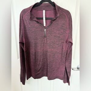Lululemon Men’s Athletica Burgundy Quarter-Zip Pullover-Large